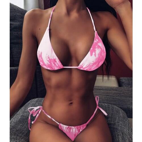 Womens Printed Sexy Bikini Swimwear Fashion Split Swimsuit Set Ladies Comfortable Split Swimwear Rendering Printed Sexy Bikini