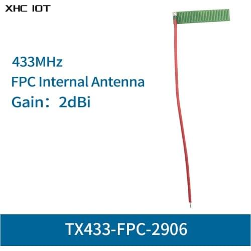 10pc/lot 433MHz 2dbi FPC Internal Antenna IPEX Connector 3M Adhesive TX433-FPC-2906 LoRa Radio 4G Omnidirectional Wifi Antena