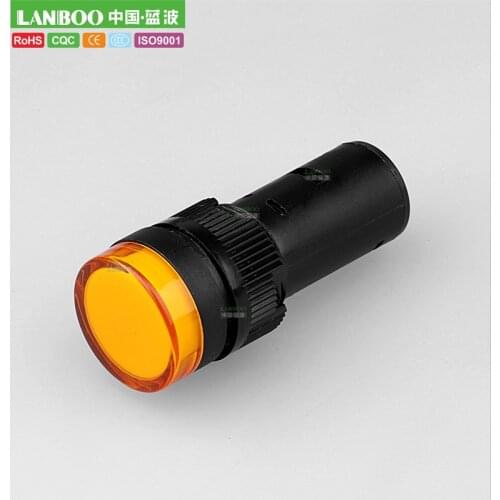 100PCS AD16-16C Panel Mount Signal Power Led Indicator Light 16mm Pilot Lamp AC DC 12V 24V 220V Blue Green Red White Yellow