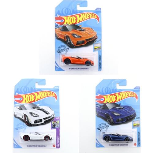 2020-144 Original Hot Wheels Mini Alloy Coupe 19 CORVETTE ZR1 CONVERTIBLE 1/64 Metal Diecast Model Car Kids Toys Gift