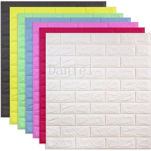 3d Diy Brick Wall Sticker Self-adhesive Living Room Childrens Room Foam Tv Background Decorative Board Wallpaper Protection