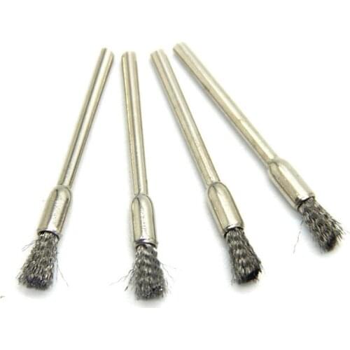 4Pcs Steel Wire Brushes Polishing Wheel Brush for Tools Mini Brushed Welding Metal Surface Cleaning Brush Small Brush