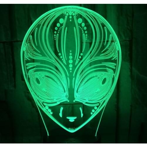 Alien 3d Lamp Multi color Touch Led Visual Lighting Table Lamp Gift Atmosphere Customization Of 3d Small Table Lamps