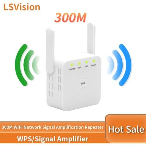 Wireless Wifi Extender 300Mbps Wifi Repeater 2.4G Wifi Router Range Amplifier Home Wifi Signal Booster With 1*100M Lan Port