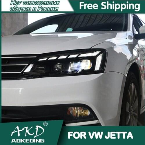 For Car VW Jetta 2011-2019 Headlights mk6 DRL Day Running Light LED Bi Xenon Bulb Fog Lights Car Accessory Jetta Head Lamp