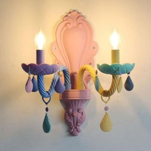 Crystal Wall Lamp For Bedroom Glass Wall light Bedside Lamp Colorful Wall Sconce Indoor Luminaire Bedroom Lighting