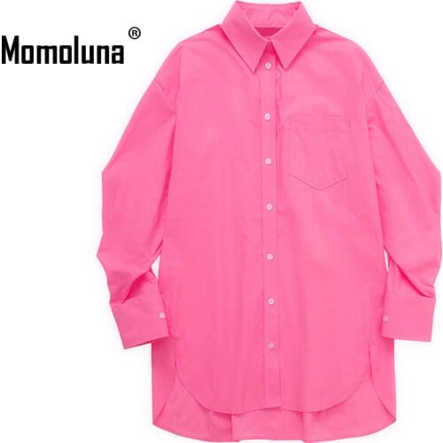 Блузки на пуговицах Momoluna China At AliExpress