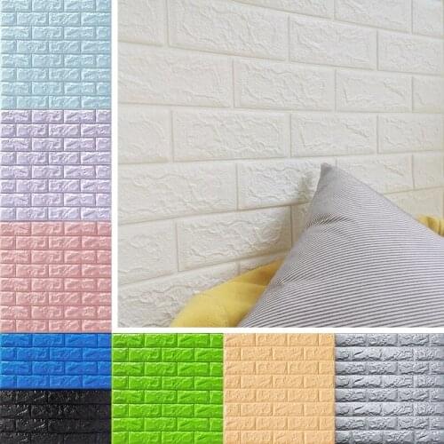 Wall Stickers 70x77cm3D Brick Home Decor Wall Covering PE foam Waterproof for Living Room Bedroom Kids Room DIY Wallpaper
