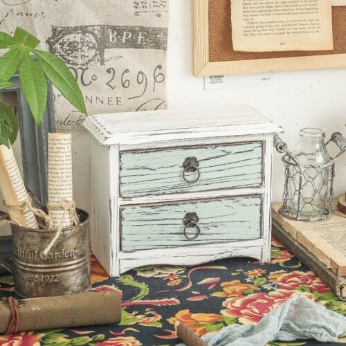 Коробка для хранения Dressing Table Tabletop Storage Box Cosmetics Cabinet Furniture Wooden Vintage Stationery Drawer Shelf