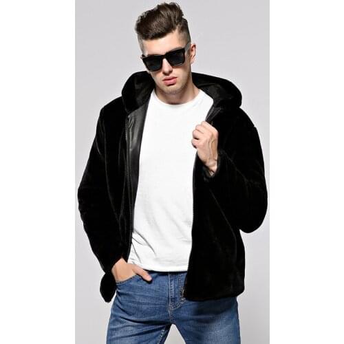 Autumn and winter new thick large size mens leather jackets, imitation fur coats, mink fur coats