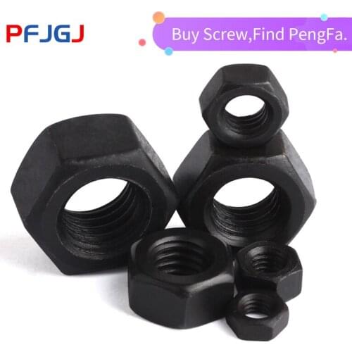 Peng Fa M2 M2.5 M3 M4 M5 M6 M8 M10 M12 M14 M16-M56 Black Grade 8.8 Carbon Steel Hex Nut Hexagon Nuts GB6170