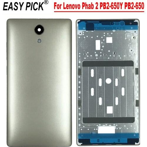 For Lenovo Phab 2 PB2-650Y PB2-650 PB2-650M PB2-650Y LCD Front Frame Battery Back Cover House Case Protection Back Cover