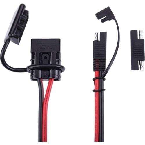 SAE Adapter with Waterproof and Dust-Proof Cover Compatible with 50A Anderson Powerpole for Pre-Wired RV Boat Charge Battery