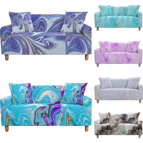 Marbling Sofa Cover Elastic Sofa Cover for Living Room Modern Sectional Corner Sofa Slipcover Armchair Couch Cover 1/2/3/4-seat