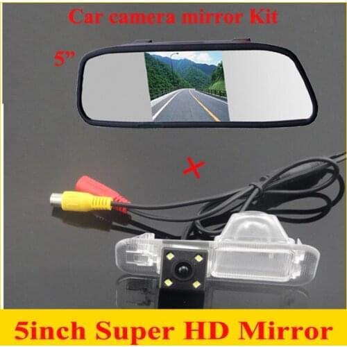 Promotion5 inch HD LED Rear View Mirror Monitor+Special SONY CCD Car rear view camera for K2 Rio Sedan waterproof night version
