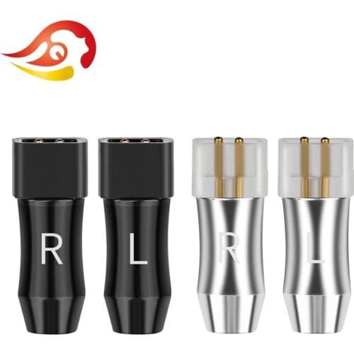 QYFANG 0.78mm Earphone Pins Metal Adapter Aluminum Alloy Plug Audio Jack Wire Connector For UE18PRO UE18 UE11PRO UE7PRO Headset