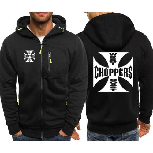 Spring Autumn Sweatshirt West Coast Choppers Hoodies Men Streetwear Fleece Zipper Hooded Jacket Hip Hop Harajuku Tracksuit
