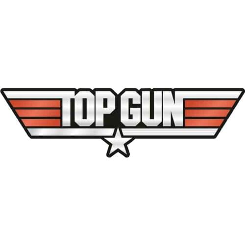 Personality TOP GUN Car Stickers Funny Waterproof Vinyl Auto Decals ATV RV Laptop Car Decorative KK Vinyl Apply To Car Window
