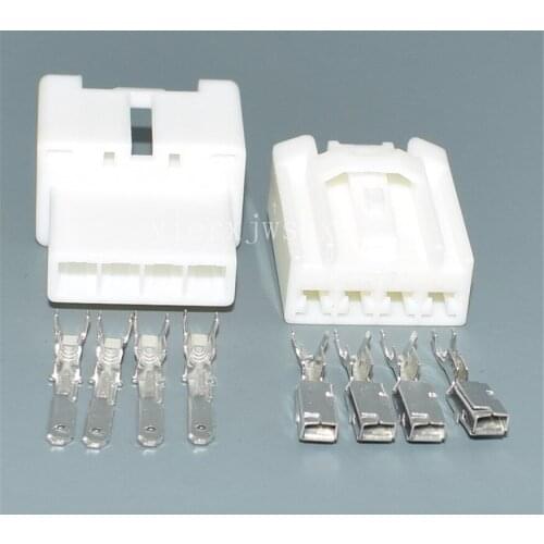 Yierxjwshx 4Pin 2.8MM Auto Car Electrical Plug Automotive Wire Harness Female Male Connector 7183-4347