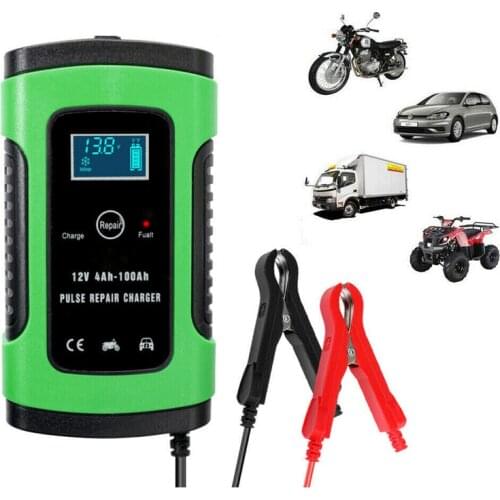 12V 5A Car Battery Charger Full Automatic Power Pulse Repair Chargers Wet Dry Lead Acid Battery-chargers Digital LCD Display