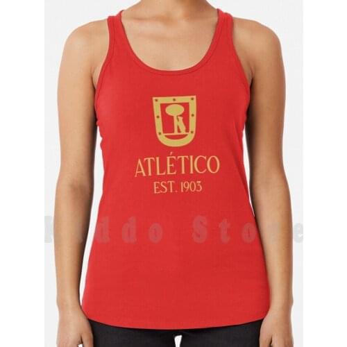 Gold Tank Tops Vest Sleeveless Atleti Spain Espa ? A Spanish Futbol