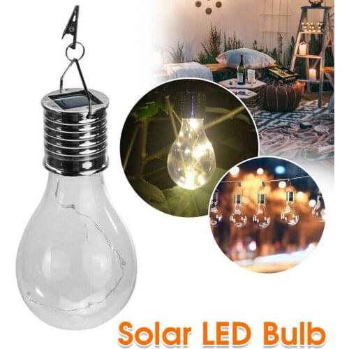 1/4/6pcs Solar Bulb Waterproof Solar Led Light Outdoor Camping Hanging LED Bulb for Holiday Courtyard Patio Garden Decoration