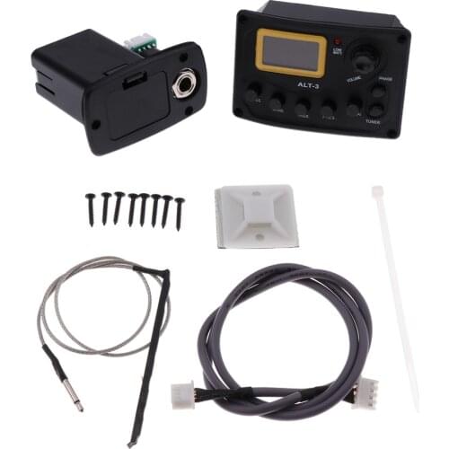 1 Set ALT-3 EQ Pickup Tuner+Piezo Pickup Transducer for Acoustic Folk Classical Guitar