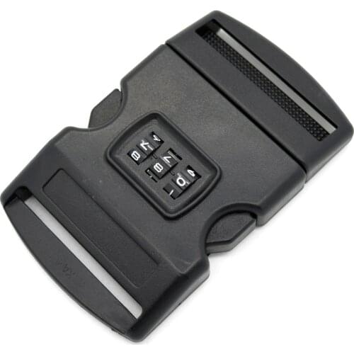 1pcs/pack Pack 2" Webbing Password Safety Detach Buckle Plastic for Travel Luggage Backpack