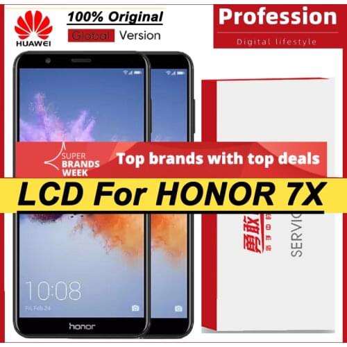 100% Original 5.93'' Display with frame for Huawei Honor 7X BND-AL10 BND-L21/L22 LCD Touch Screen Digitizer Assembly Repair Part