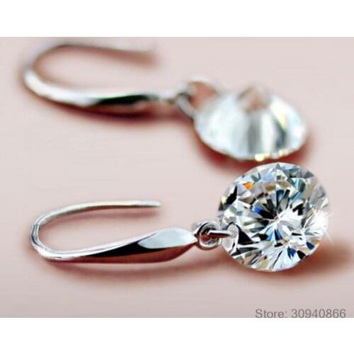 2019 Fashion Jewelry 925 Silver Earrings Female Crystal From Swarovski New Woman Name Earrings Twins Micro Set