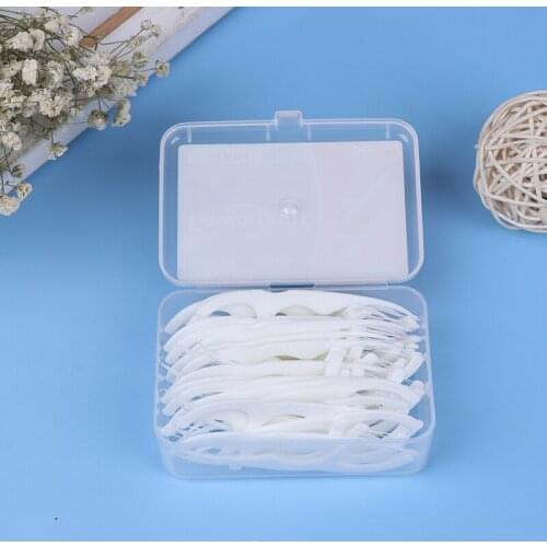 50pcs Portable Dental Floss 8cm Flosser Picks Teeth Toothpicks Stick Tooth Clean Oral Care Tool