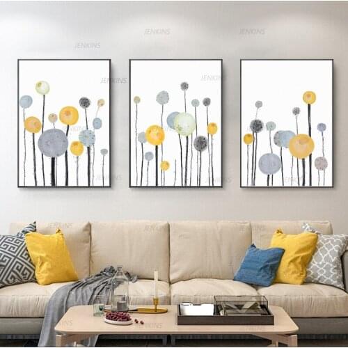 Abstract Flower Poster Plant Leaves Nordic Wall Art Picture Print Canvas Paintings Minimalist Living Room Decoration JENKINS