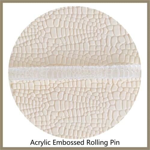 Kitchen Accessories Art Projects Cake Decorating Tools 3D Acrylic Rolling Pins With Crocodile Skin Pattern