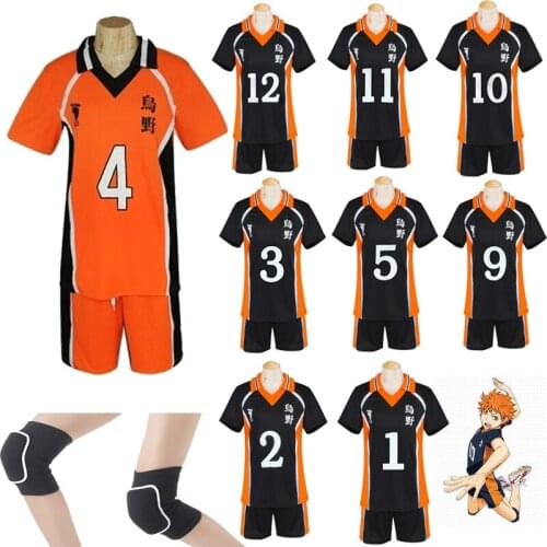 Anime Haikyuu 1 to12Jersey number Sportswear Cosplay Costume Karasuno High School Volleyball Club Hinata Shyouyou Kageyama Tobio