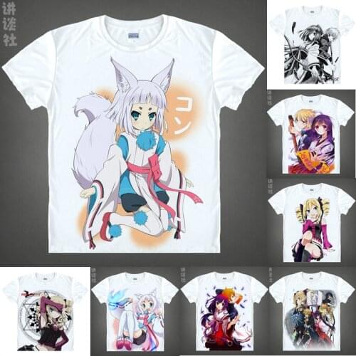 Coolprint Anime Shirt Tokyo Ravens T-Shirts Short Sleeve Harutora Tsuchimikado Natsume Suzuka Dairenji Cosplay Motivs Shirts