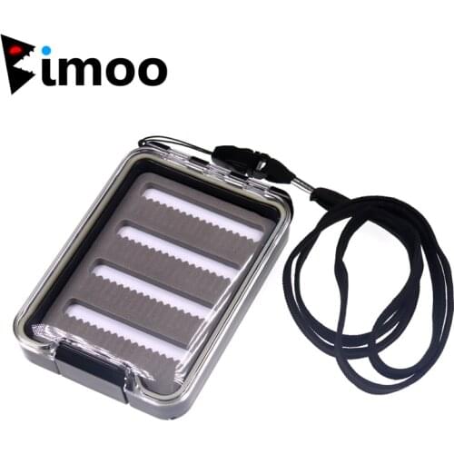 Bimoo 1PC Single Layer Transparent Lid Box Waterproof Case for Nymph Dry Wet Flies Trout Carp Salmon Fishing Tackle Box