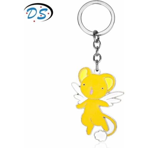 Cardcaptor Sakura Card Captor Sakura Keychain Cerberus Figures Toy Kero Pendant Key Chains Cartoon Keyrings