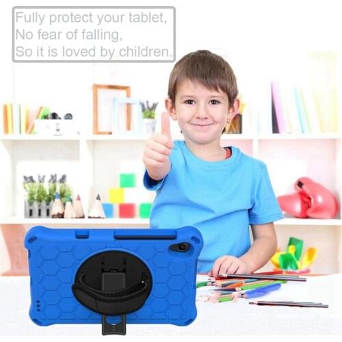 Case For Huawei MediaPad M5 Lite 8.0 / M6 8.4 cover 360 Rotation Hand Strap Kids Tablets Coque For Huawei Matepad T8 8.0 fundas