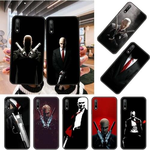 Phone Case For Huawei Honor 9X 9 9A 10 20 8X 8A 8S 7X 7A i 6A Pro Play Lite Black Cover Coque 3D Shell Fashion Man Hitman Agent