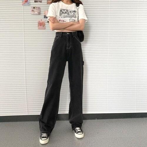 Womens Fashion Jeans Cargo Pants Mom Jeans Denim Wide Leg Pants Trousers for Female Traffic Jean Urbane Streetwear Jeans Y2k