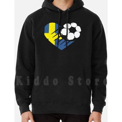 Soccer Sweden Love Fan Shirt Hoodie Long Sleeve Sweden Sverige Soccer Football Fan Sweden Football Yellow Europe