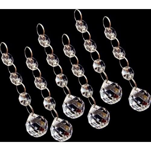 Hot 1pcs crystal spherical droplets bead Maple leaf pendant porch partition door curtain Hanging Diamond Bead Decor Wedding