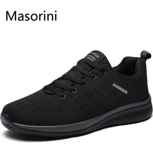 High Quality Big Size Men Sneakers Flat Lightweight Shoes Men Mesh Breathable Soft Men Shoes Black Red Green