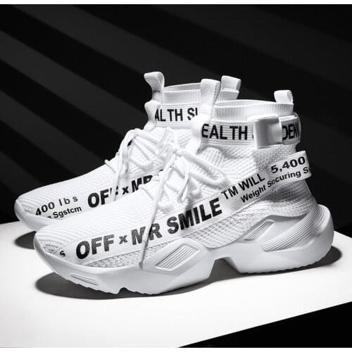 New Trendy Mesh Men Sneakers Hip-hop Thick Sole Sport shoes Men Running shoes Road Walking Shoes Platform Retro Style Zapatillas