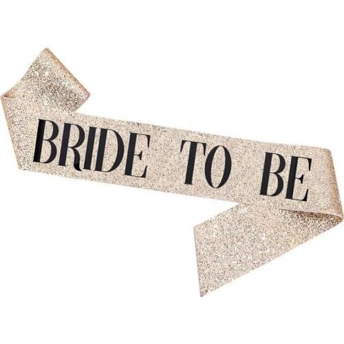 Gold Silver Bride To Be Sash Hen Party Wedding Party Decoration Supplies