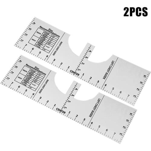 T-Shirt Alignment Ruler T-Shirt Ruler for Guiding T-Shirt Design Fashion T-Shirts Center Design Tool with Size Chart DU5