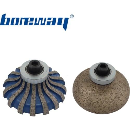 Boreway F30*M8 Metal Diamond Router Bit Pos0 And Pos1 For Portable Grinding Machine Granite Countertops Edge Profiling