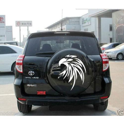HotMeiNi 60CM*50CM Car White Flying Eagle Flame Spare Tire Cover Decal for RAV4 RAV 4 CG295 Vinyl Graphic Sticker Graphics Decal