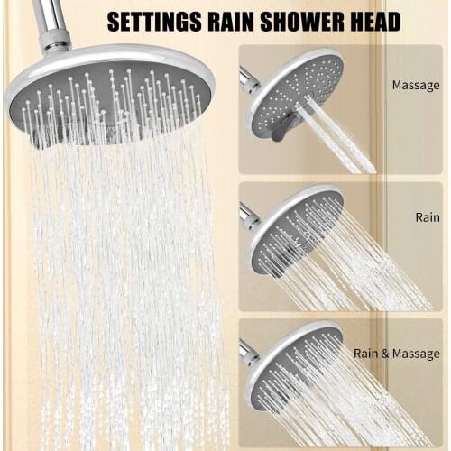 Shower Head High Pressure Boosting Adjustable Shower Head Bathroom Spray Showerhead Polished Chrome Bath Shower Head