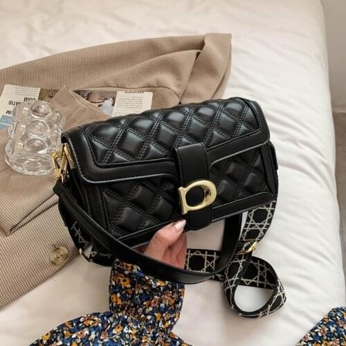 2021 new mini handbag women fashion ins super fire retro wide shoulder strap messenger bag purse simple style messenger bag